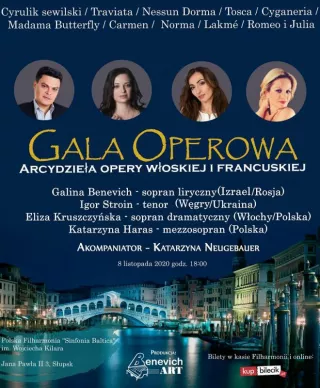 Arcydzieła opery włoskiej i francuskiej (Polska Filharmonia "Sinfonia Baltica" im. Wojciecha Kilara) - bilety