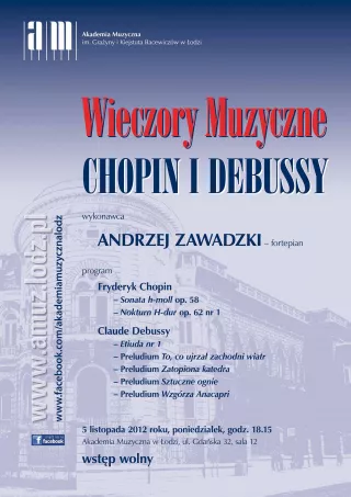 Wieczór muzyczny: Chopin i Debussy