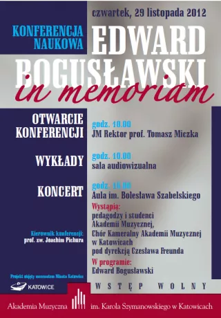 Konferencja Naukowa "Edward Bogusławski in memoriam"