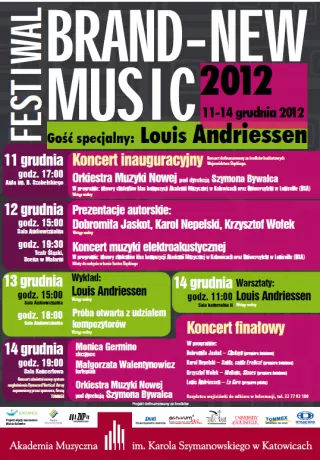 Festiwal "BRAND NEW MUSIC" 2012 - Koncert inauguracyjny