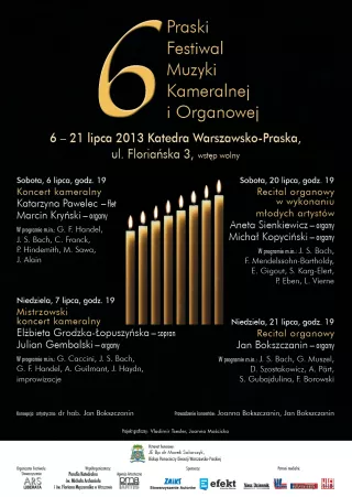 VI Festiwal Muzyki Kameralnej i Organowej 6 – 21 lipca 2013