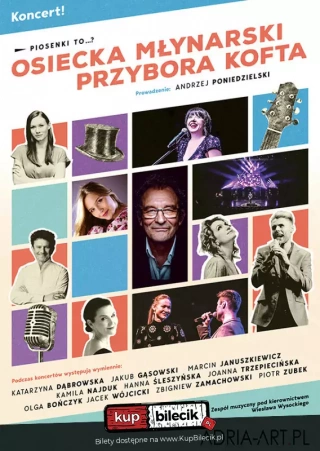 Piosenki to...? - koncert Osiecka, Młynarski, Przybora, Kofta. Prowadzenie: A. Poniedzielski (Teatr Muzyczny ROMA) - bilety
