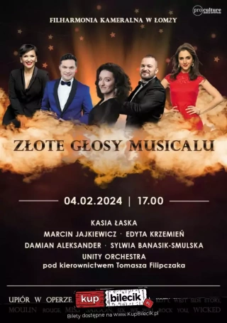 Złote Głosy Musicalu (Sala Koncertowa Filharmonii Kameralnej) - bilety