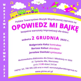 OPOWIEDZ MI BAJKĘ | Warsztaty improwizacji dla dzieci w Warszawie