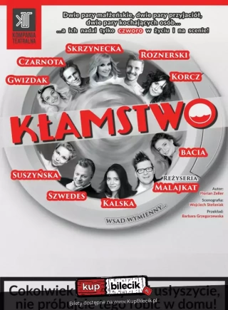 KŁAMSTWO- komedia małżeńska w gwiazdorskiej obsadzie!!! (Miejski Ośrodek Kultury) - bilety