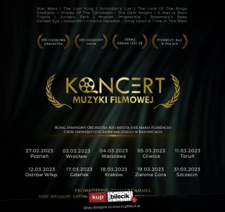 Koncert Muzyki Filmowej! Po raz pierwszy w Polsce! (Hala URANIA) - bilety