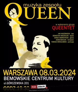 Muzyka zespołu Queen w wykonaniu grupy QUEENTET - WARSZAWA - Bemowskie Centrum Kultury - 8 marca 202 (ArtBem Bemowskie Centrum Kultury) - bilety