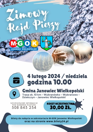 Zimowy Rajd Pieszy (Rynek Miejski w Janowcu Wielkopolskim) - bilety